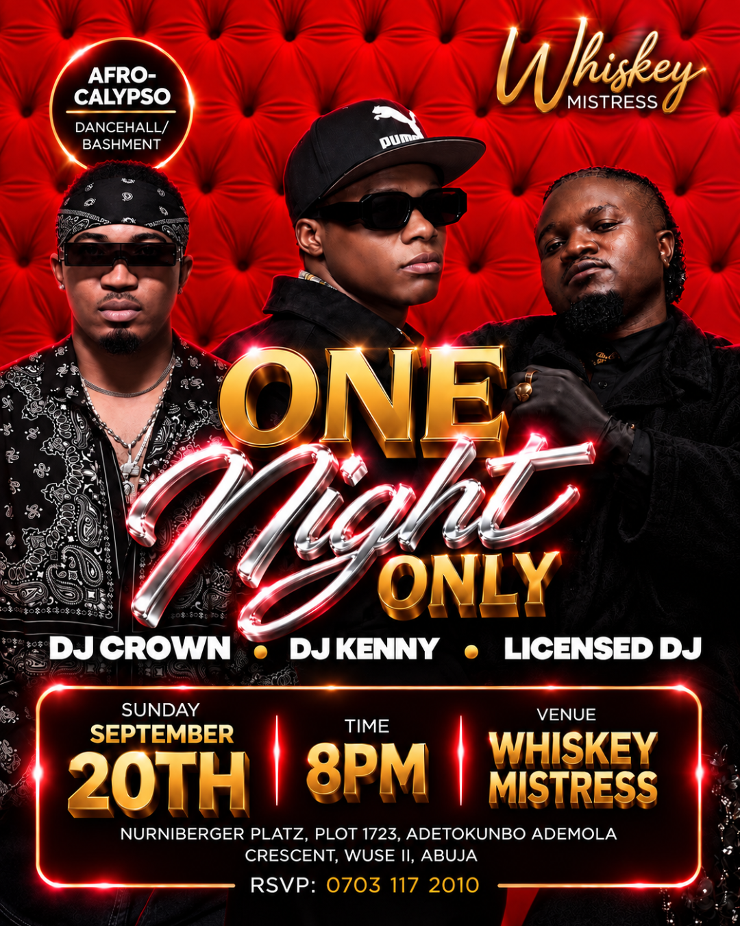 ONE NIGHT ONLY!